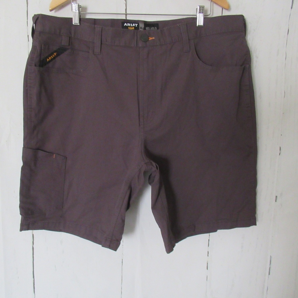 New Ariat Shorts 40 Gray Rebar M4 Relaxed Fit Tough Work Utility Dura Stretch